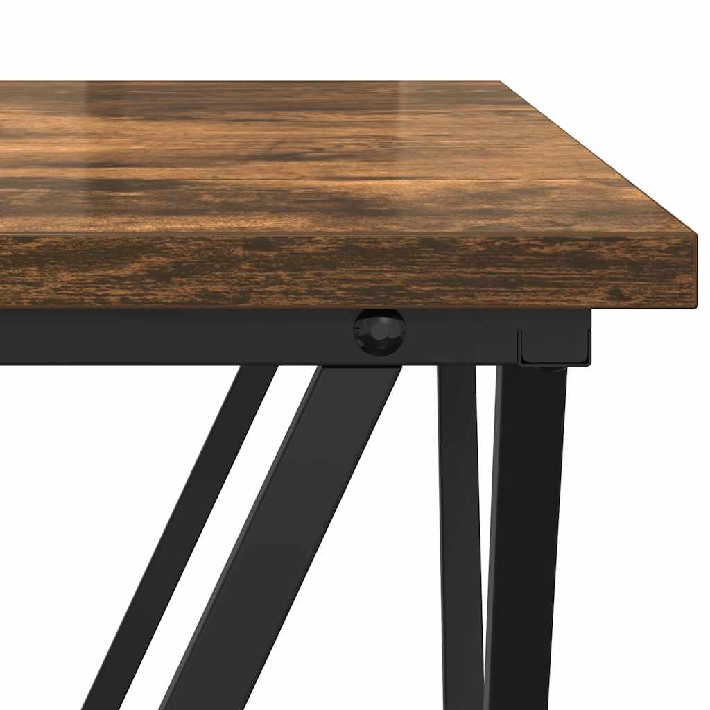 Kaffebord Røkt eik 80 x 80 x 45 cm Konstruksjonsvirke og stål