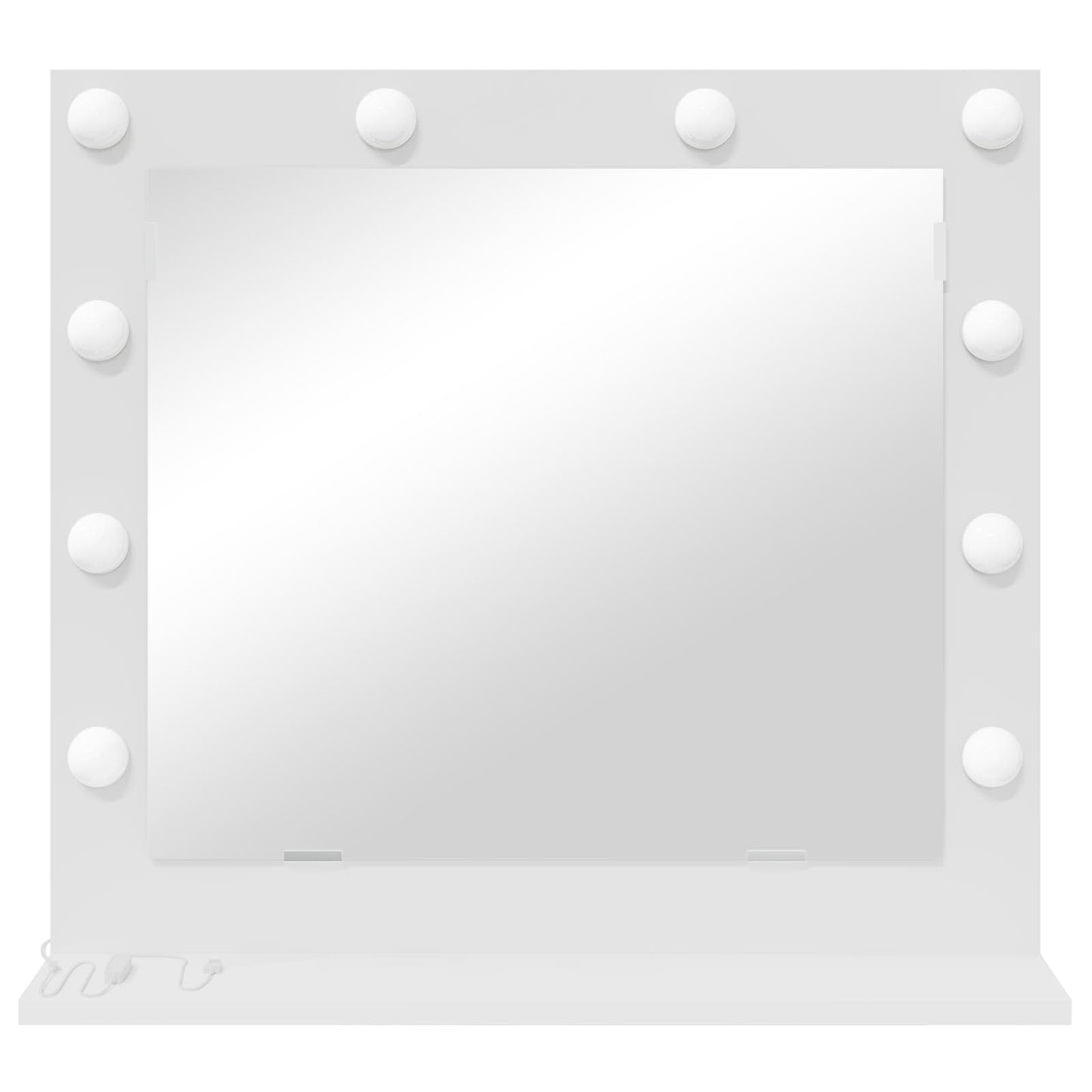 Stilfullt Speil Hvit 60 x 55 x 18 cm Glass og konstruert tre