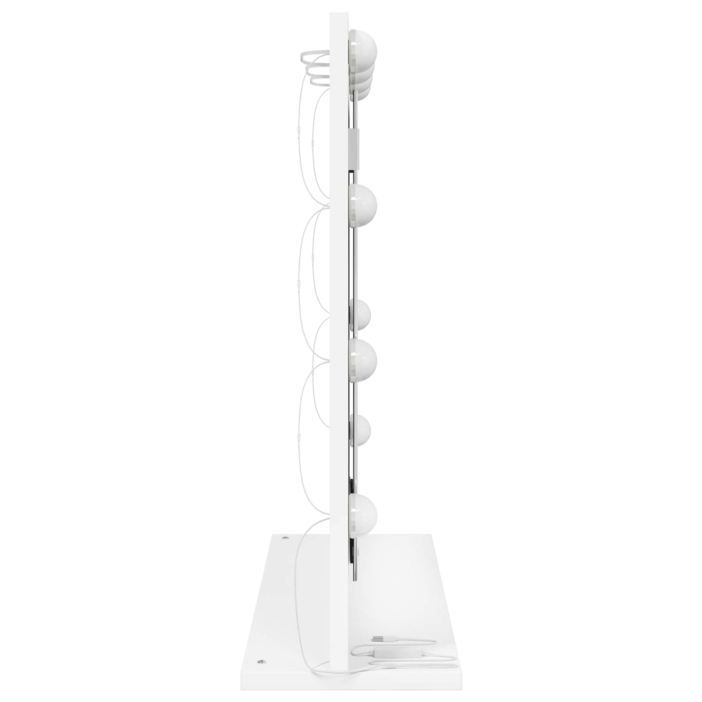 Stilfullt Speil Hvit 60 x 55 x 18 cm Glass og konstruert tre