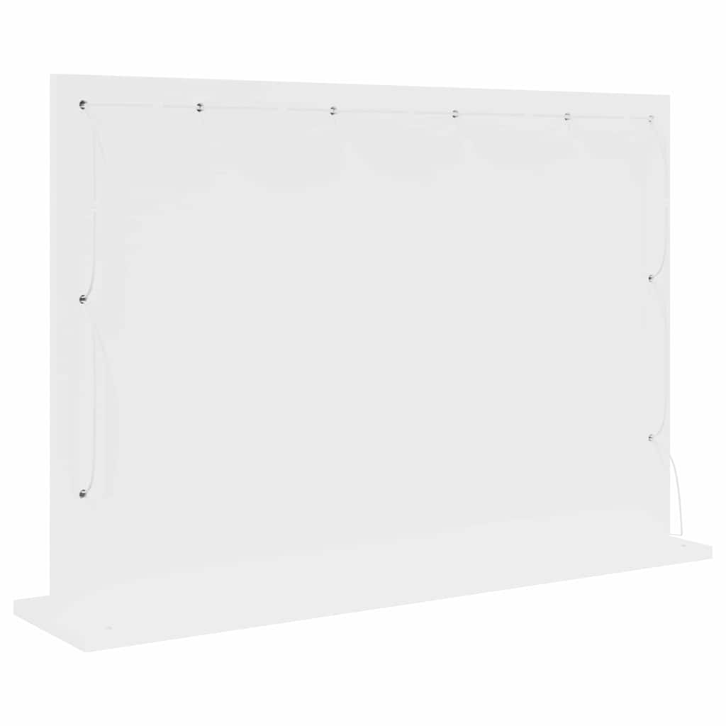 Stilfullt Speil Hvit 80 x 15 x 18 cm Glass og konstruert tre