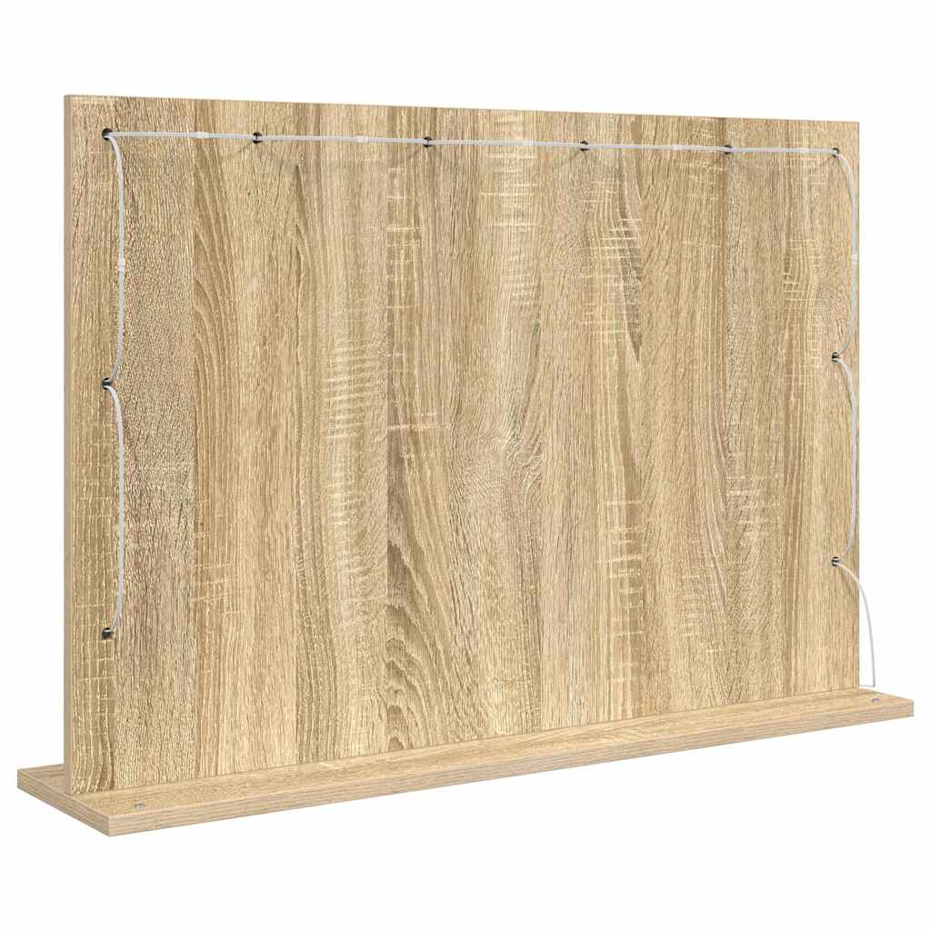 Stilfullt Speil Rektangulær Sonoma eik 80 x 55 x 18 cm