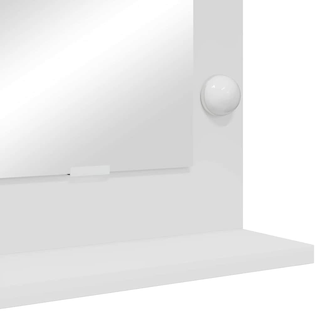 Stilfullt Speil Hvit 100 x 55 x 18 cm Glass og konstruert tre