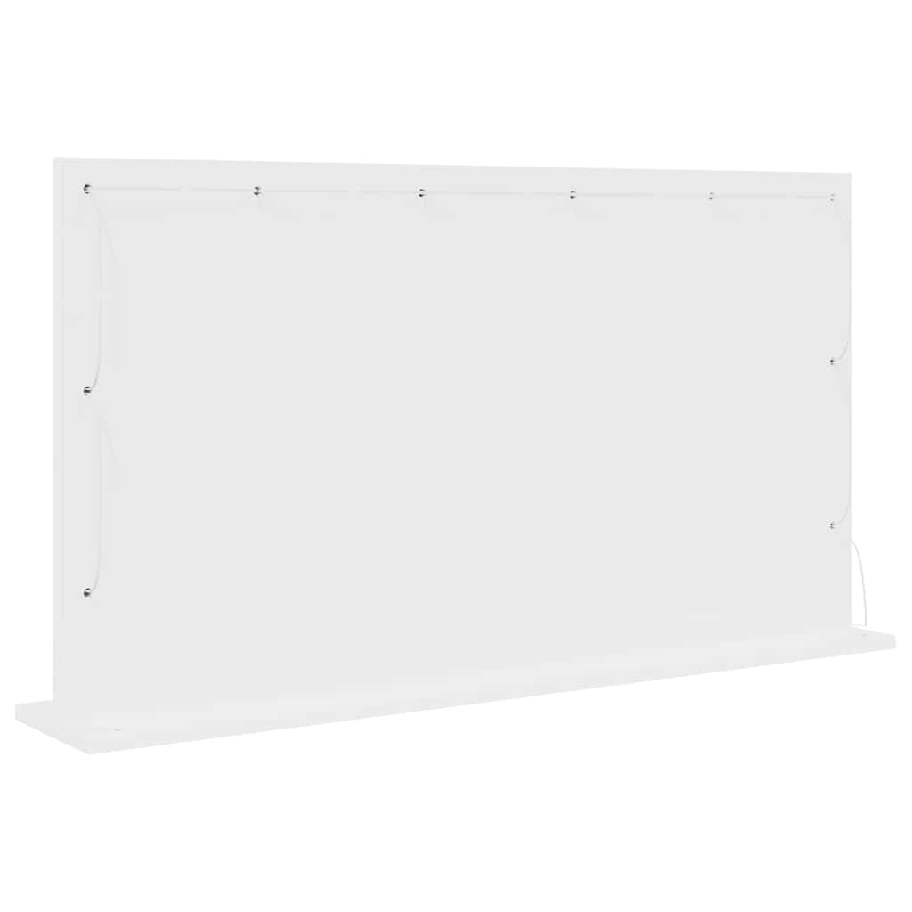 Stilfullt Speil Hvit 100 x 55 x 18 cm Glass og konstruert tre
