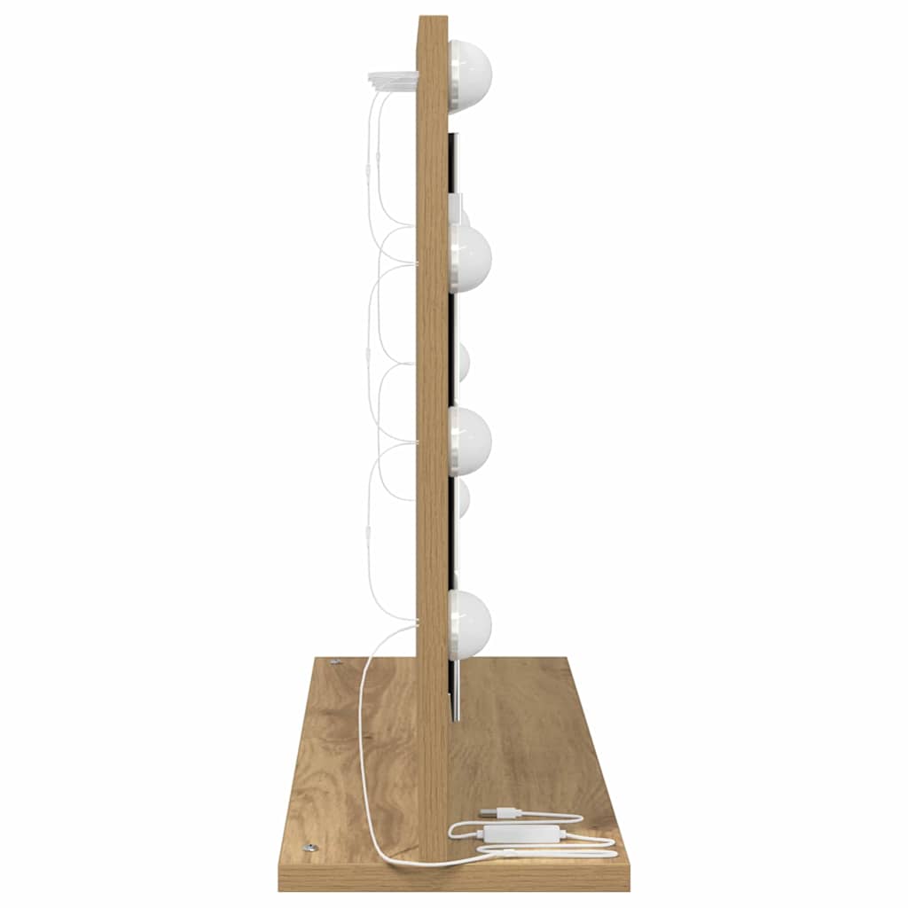 Stilfullt Speil Artisan Eik 60 x 45 x 18 cm Rektangulær
