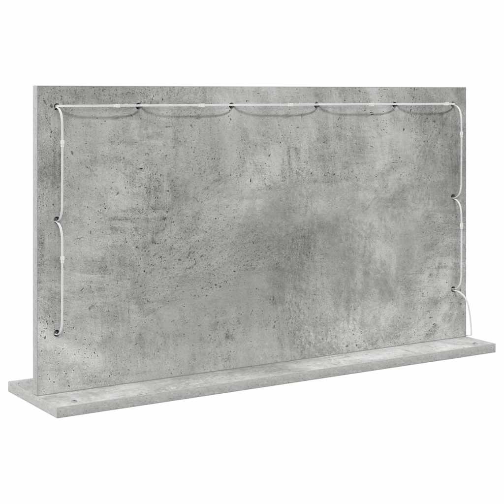 Stilfullt Speil Rektangulær med speil Betonggrå 80 x 45 x 18 cm