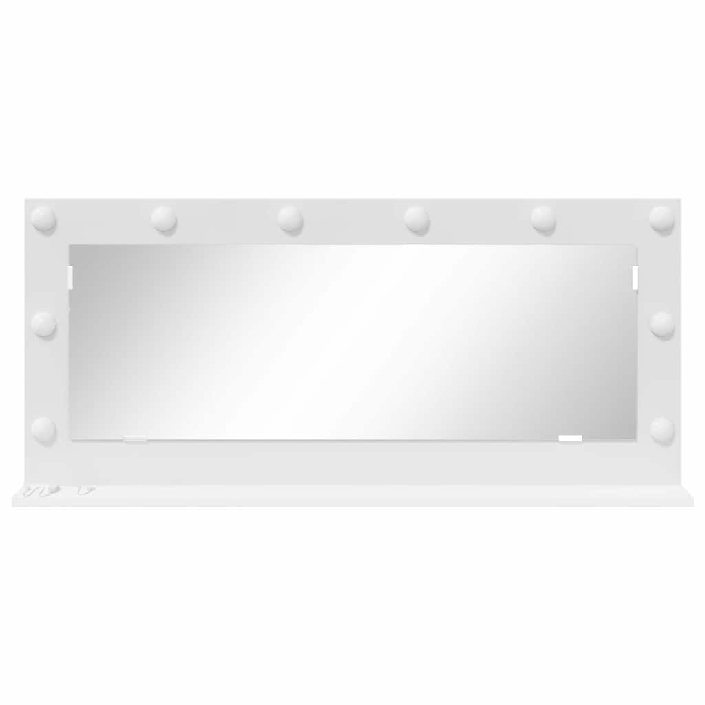Stilfullt Speil Hvit 100 x 45 x 18 cm Glass og konstruert tre