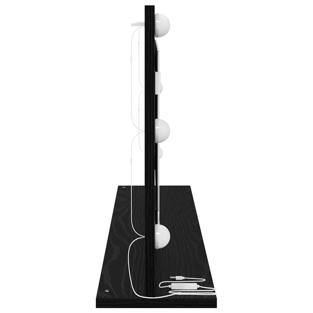 Stilfullt Speil Rektangulær Svart Eik 100 x 45 x 18 cm