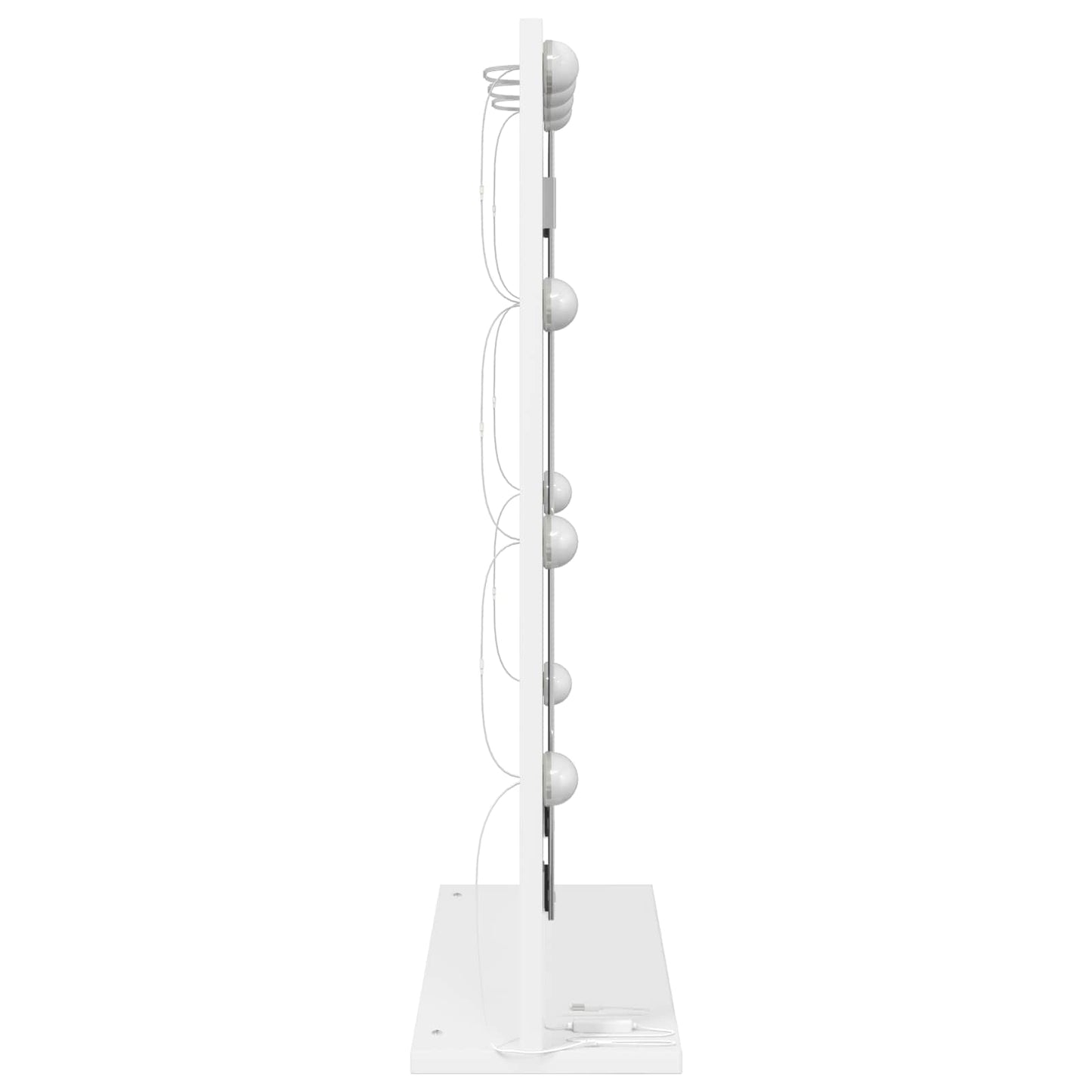 Stilfullt Speil Hvit 70 x 50 x 18 cm Glass og konstruert tre