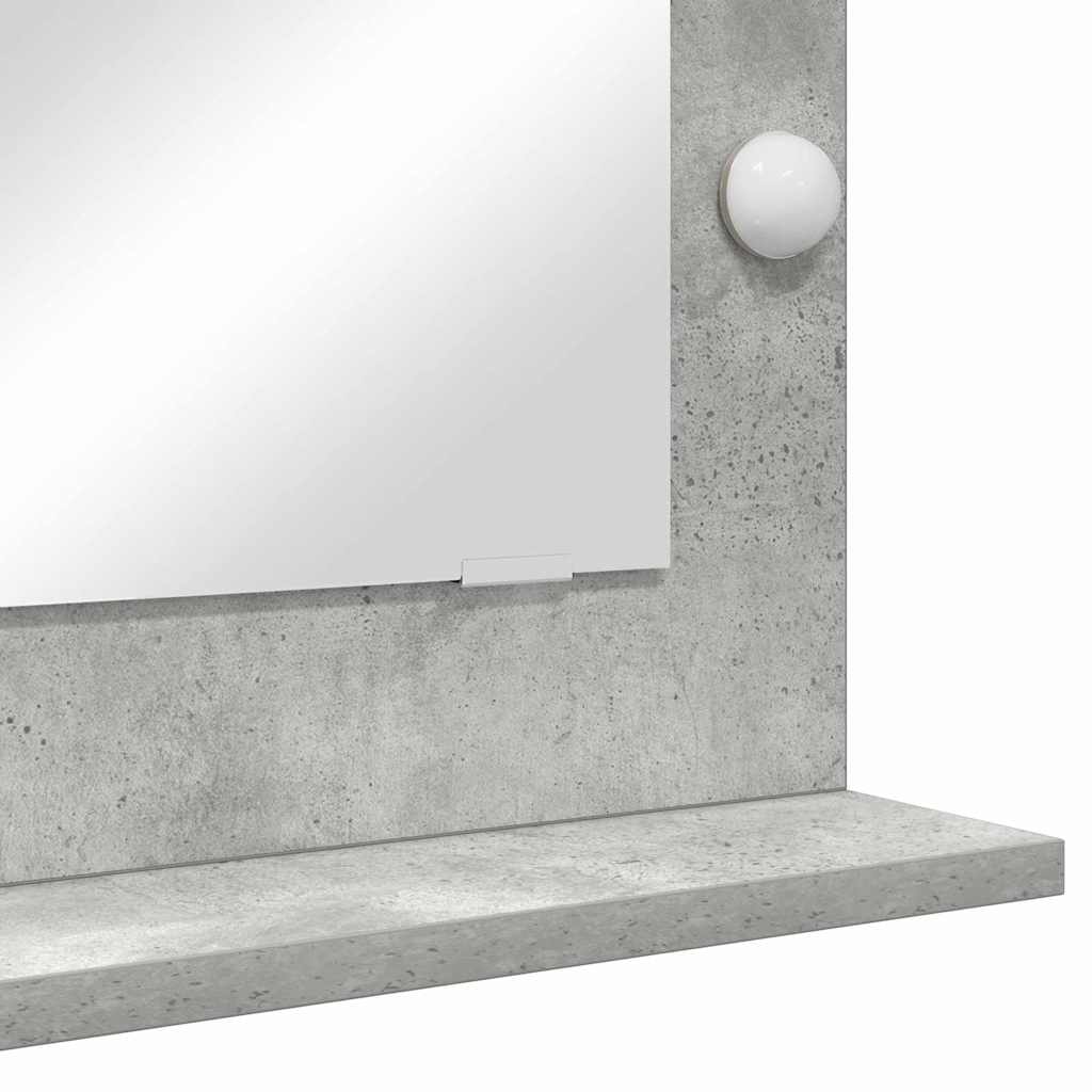 Stilfullt Speil Rektangulær med speil Betonggrå 70 x 50 x 18 cm