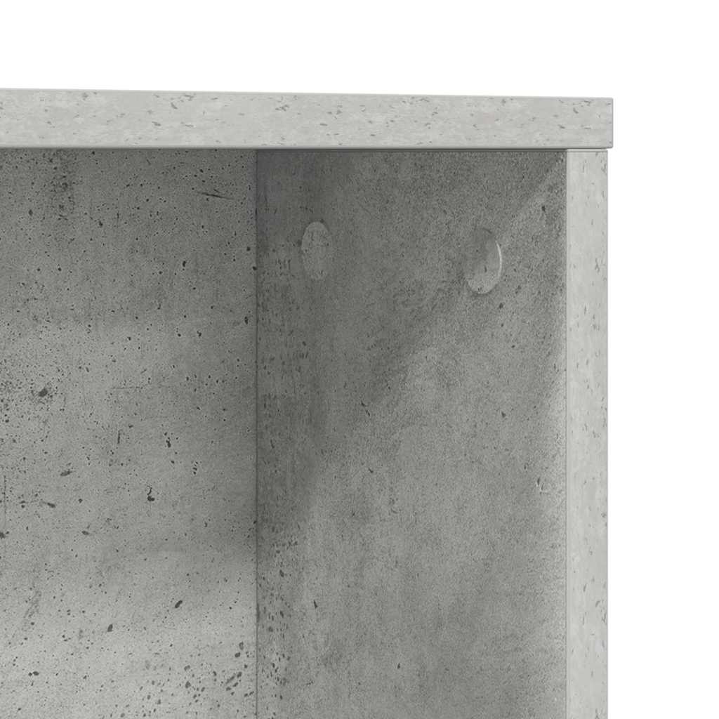 Skrivebord med hylle Betonggrå 91 x 50 x 149 cm Konstruert tre