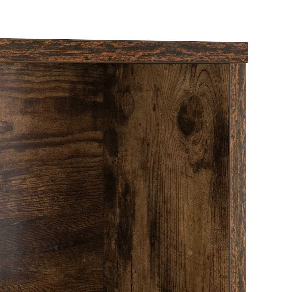 Skrivebord med hylle Røkt eik 91 x 50 x 149 cm Konstruert tre