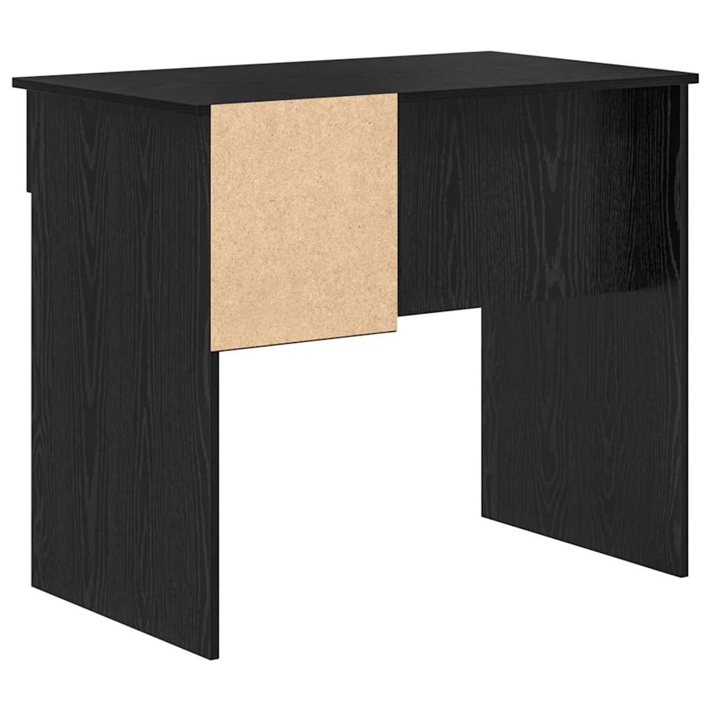 Skrivebord med skuff Svart Eik 90 x 49 x 75 cm Konstruert tre