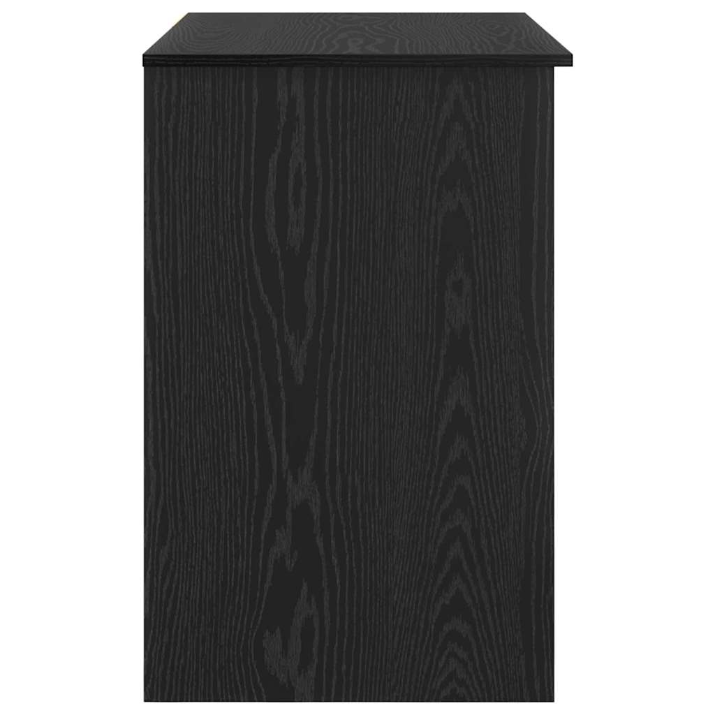 Skrivebord med skuff Svart Eik 90 x 49 x 75 cm Konstruert tre