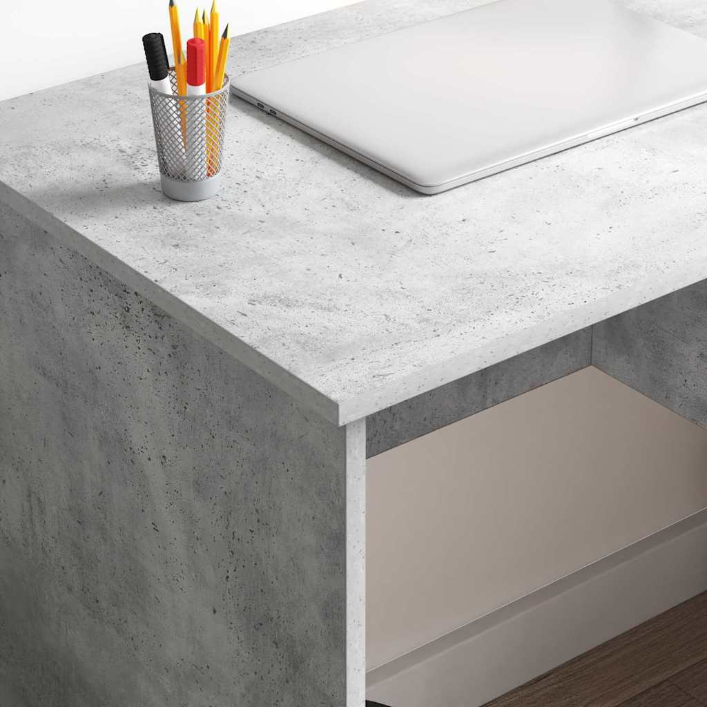 Skrivebord med skuff Betonggrå 90 x 49 x 75 cm Konstruert tre