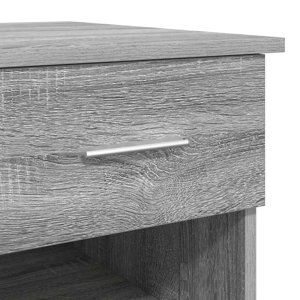 Skrivebord med skuff Grå Sonoma 90 x 49 x 75 cm Konstruert tre