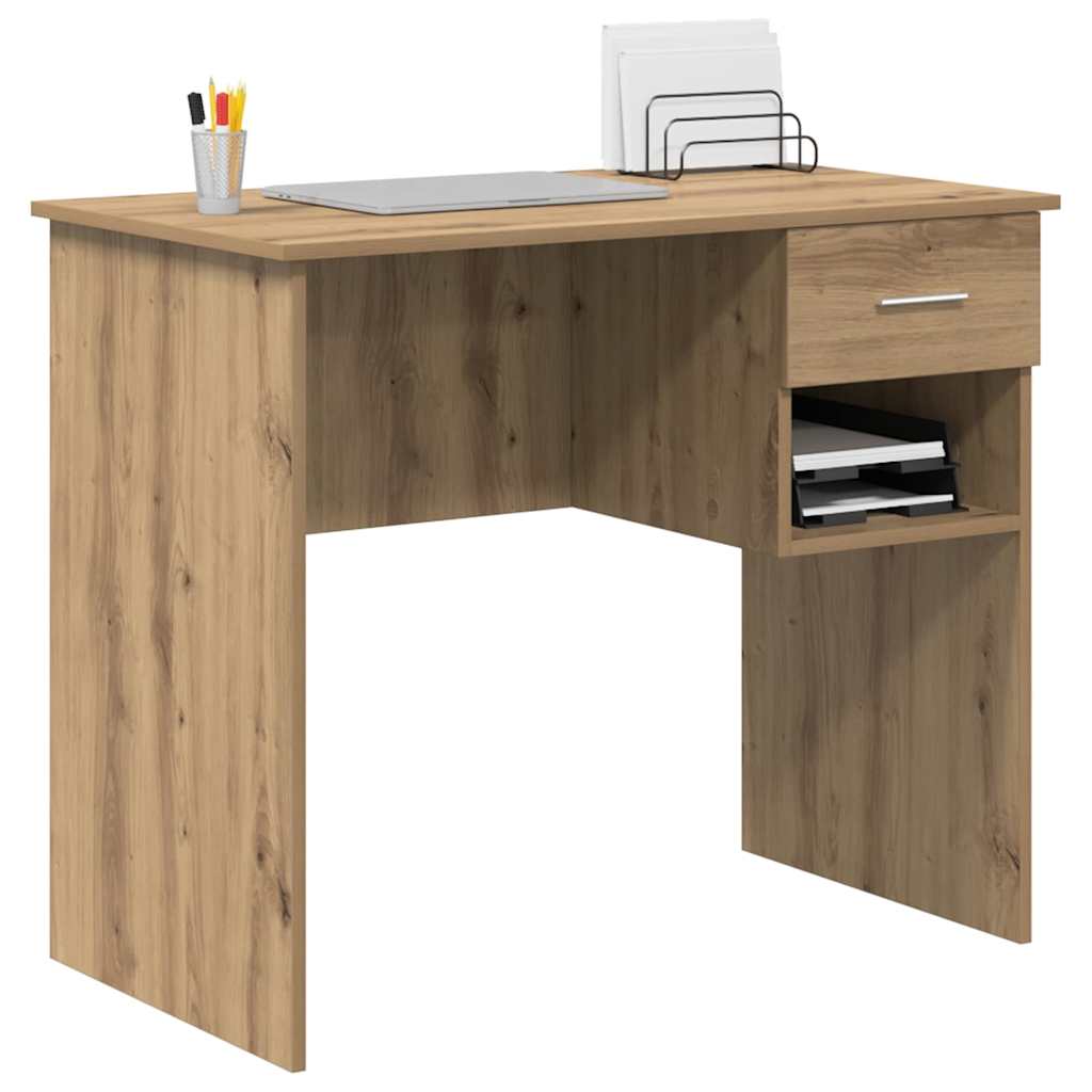 Skrivebord Artisan Eik Konstruert tre 90 x 49 x 75 cm