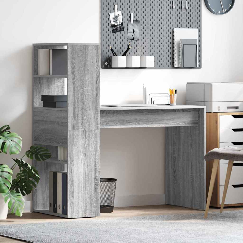 Skrivebord Grå Sonoma 113 x 54 x 120 cm Konstruert tre