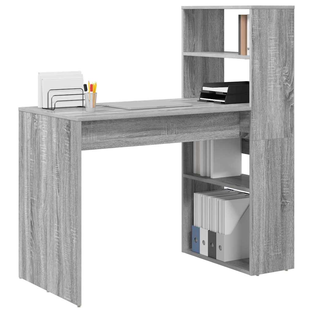 Skrivebord Grå Sonoma 113 x 54 x 120 cm Konstruert tre