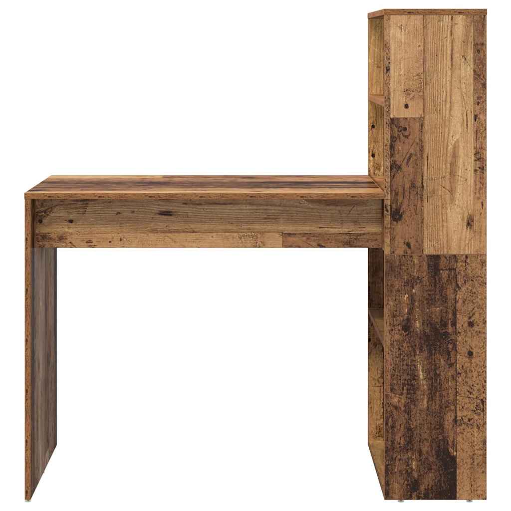 Skrivebord med hylle Gamle tre 113 x 54 x 120 cm Konstruert tre