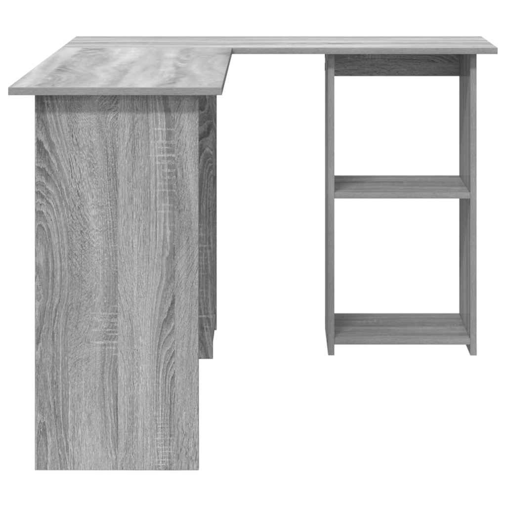 Skrivebord Grå Sonoma 142 x 102 x 73 cm Konstruert tre