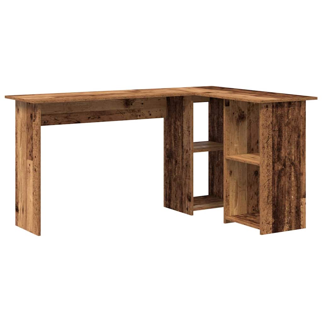 Skrivebord med hylle Gamle tre 142 x 102 x 73 cm Konstruert tre