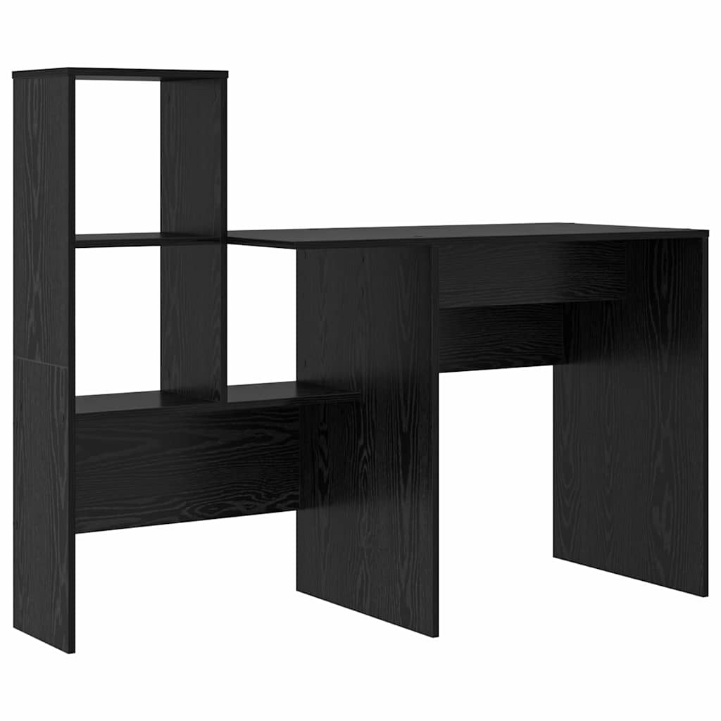 Skrivebord Svart Eik 131,5 x 50 x 106,5 cm Konstruert tre