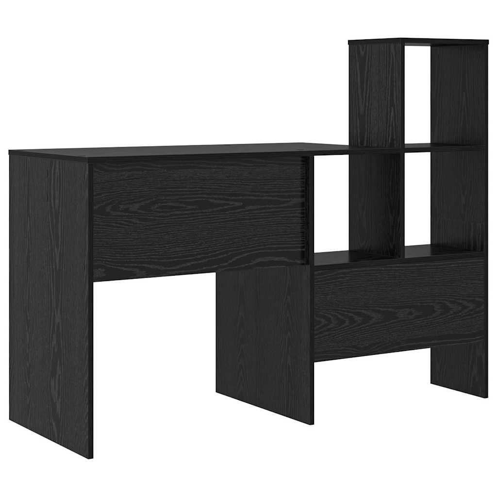 Skrivebord Svart Eik 131,5 x 50 x 106,5 cm Konstruert tre