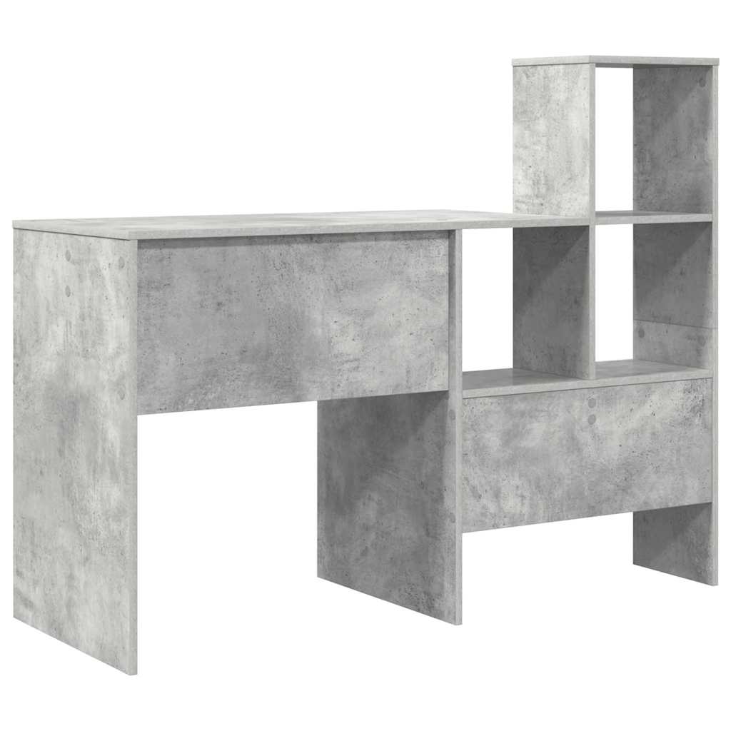 Skrivebord Betonggrå 131,5 x 50 x 106,5 cm Konstruert tre