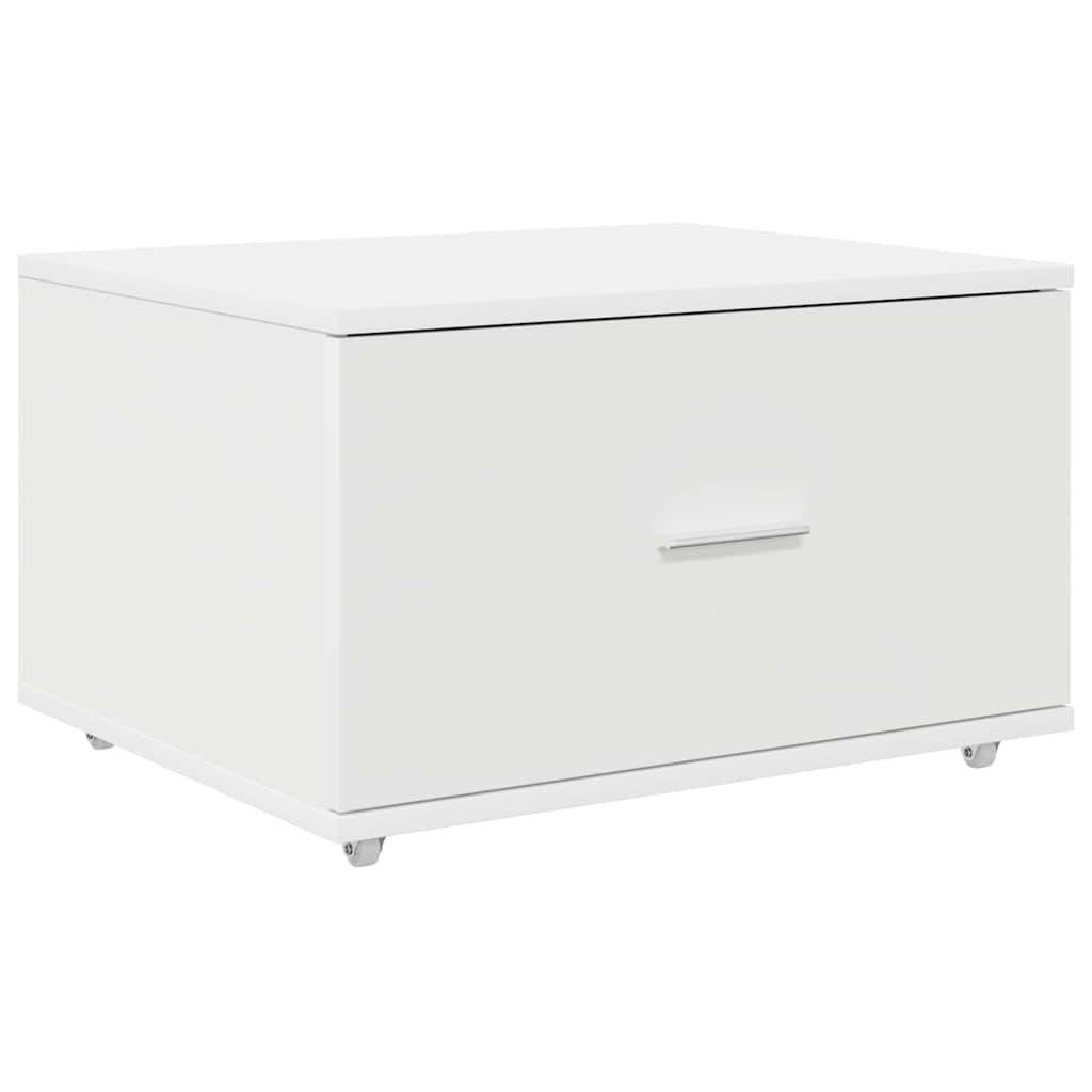 Skuffeskap med hjul Hvit 55 x 45 x 31 cm