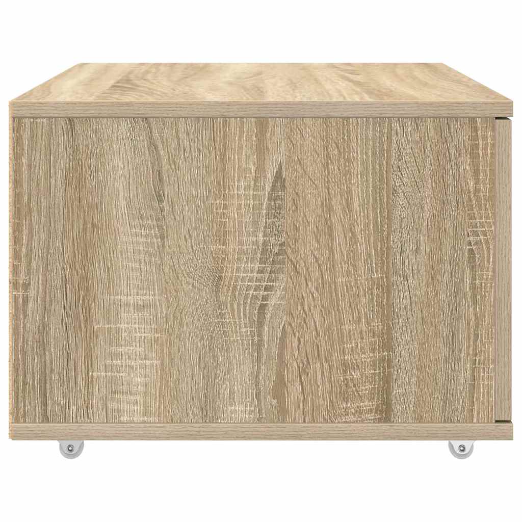 Skuffeskap med hjul Sonoma eik 55 x 45 x 31 cm