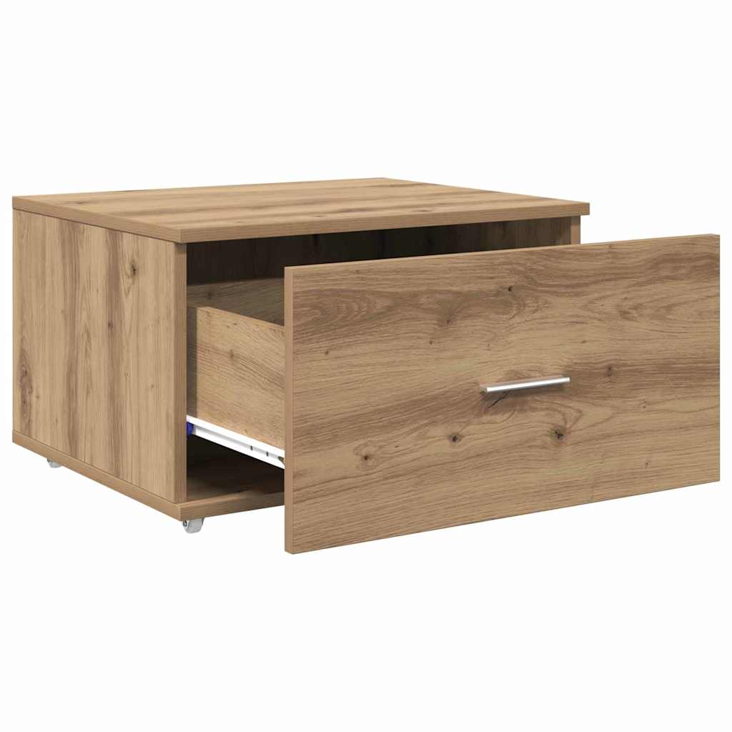Skuffeskap med hjul Artisan Eik 55 x 45 x 31 cm