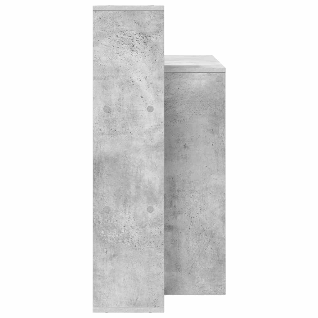 Skrivebord med hylle Betonggrå 100 x 40 x 90 cm Konstruert tre