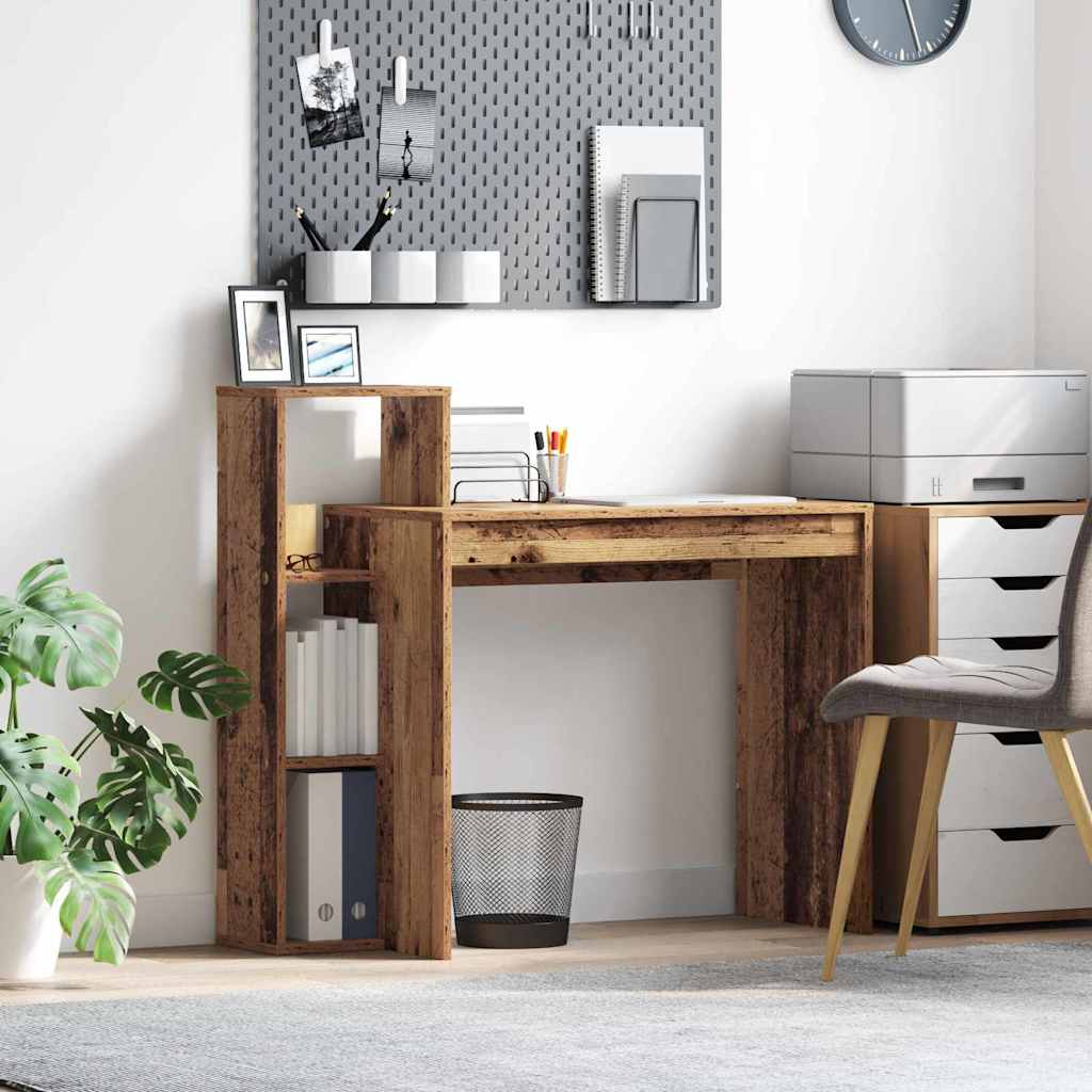 Skrivebord med hylle Gamle tre 100 x 40 x 90 cm Konstruert tre