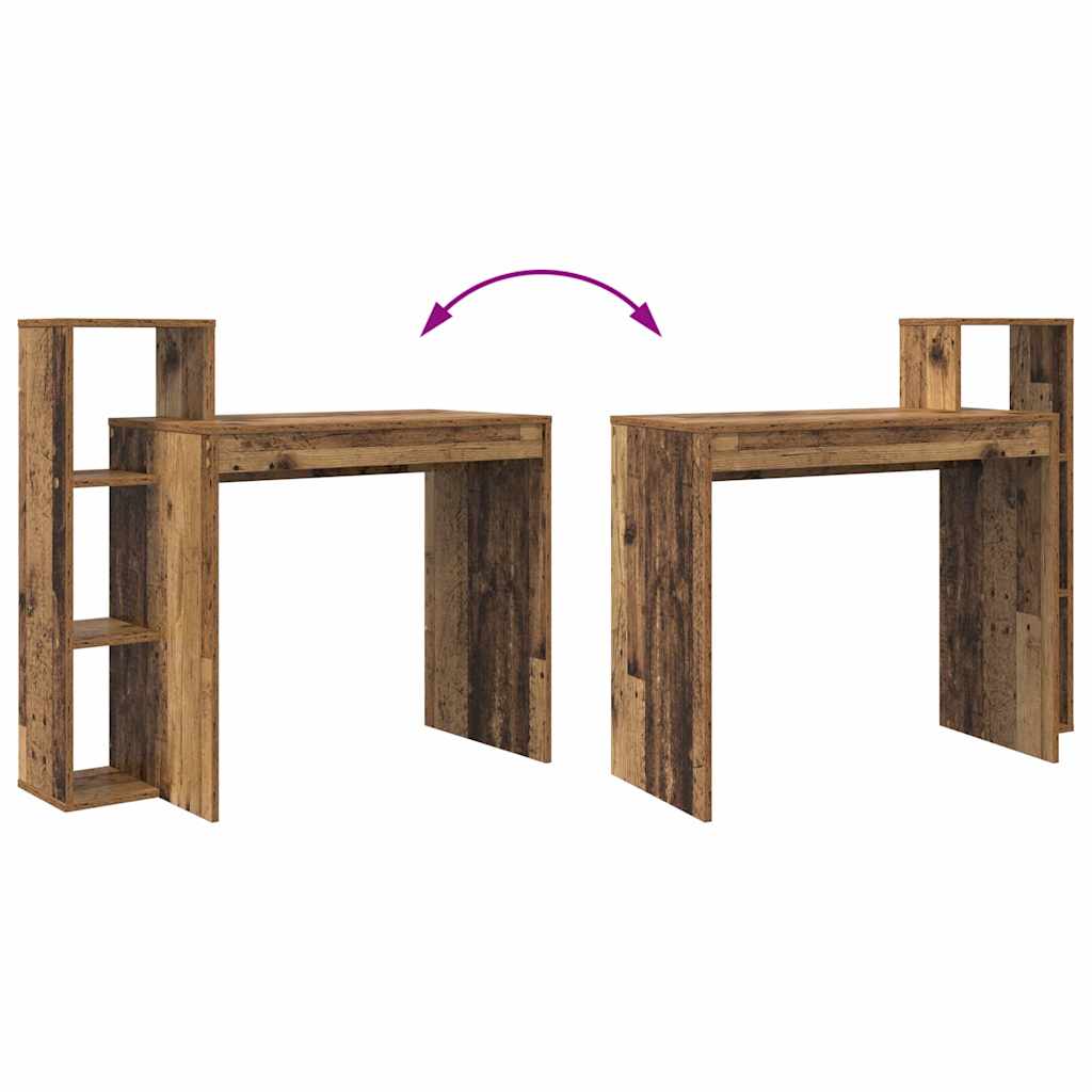 Skrivebord med hylle Gamle tre 100 x 40 x 90 cm Konstruert tre