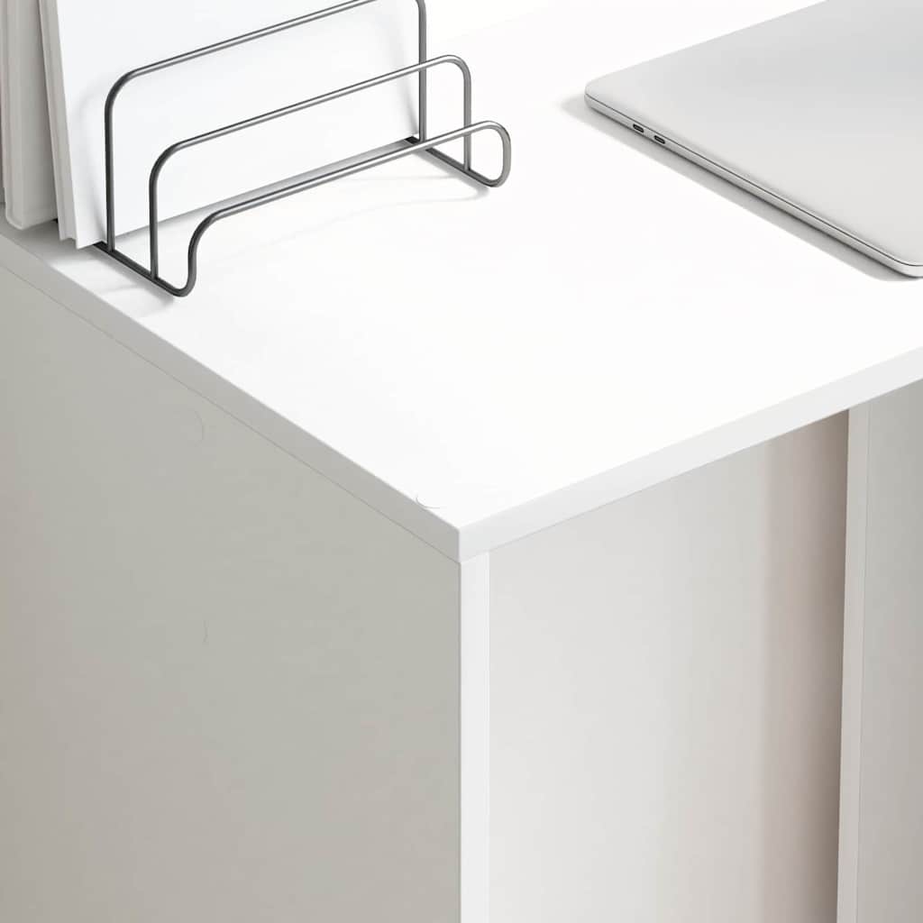 Skrivebord med hylle Hvit 78,5 x 37 x 154,5 cm Konstruert tre