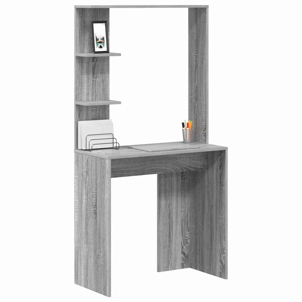Skrivebord Grå Sonoma 78,5 x 37 x 154,5 cm Konstruert tre