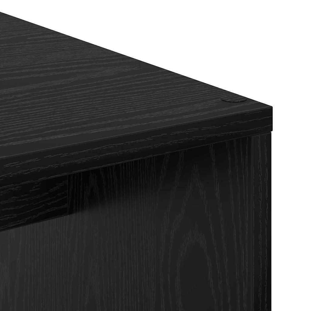 Skrivebord med hylle Svart Eik 102 x 50 x 124 cm Konstruert tre