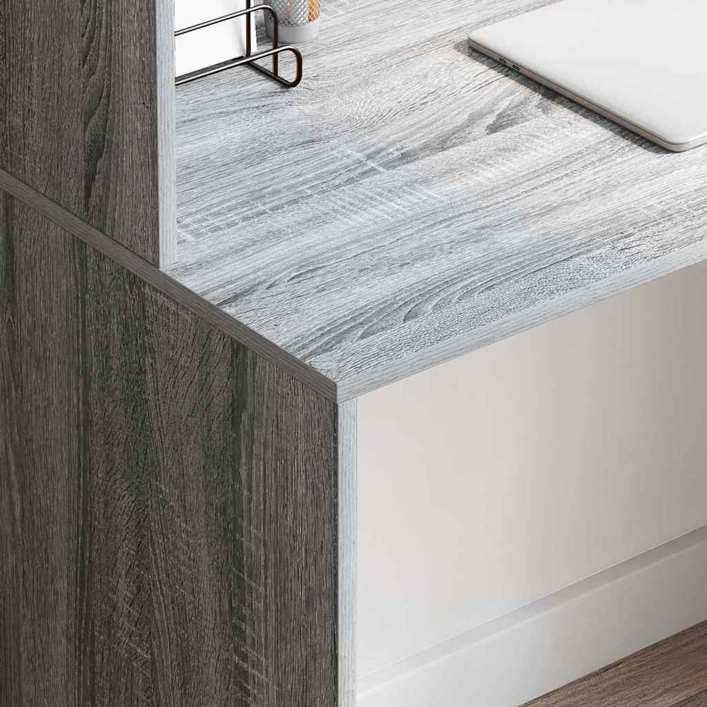 Skrivebord Grå Sonoma 102 x 50 x 124 cm Konstruert tre