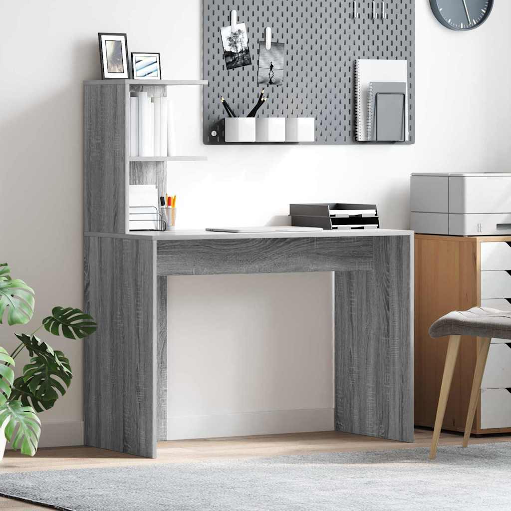 Skrivebord Grå Sonoma 102 x 50 x 124 cm Konstruert tre