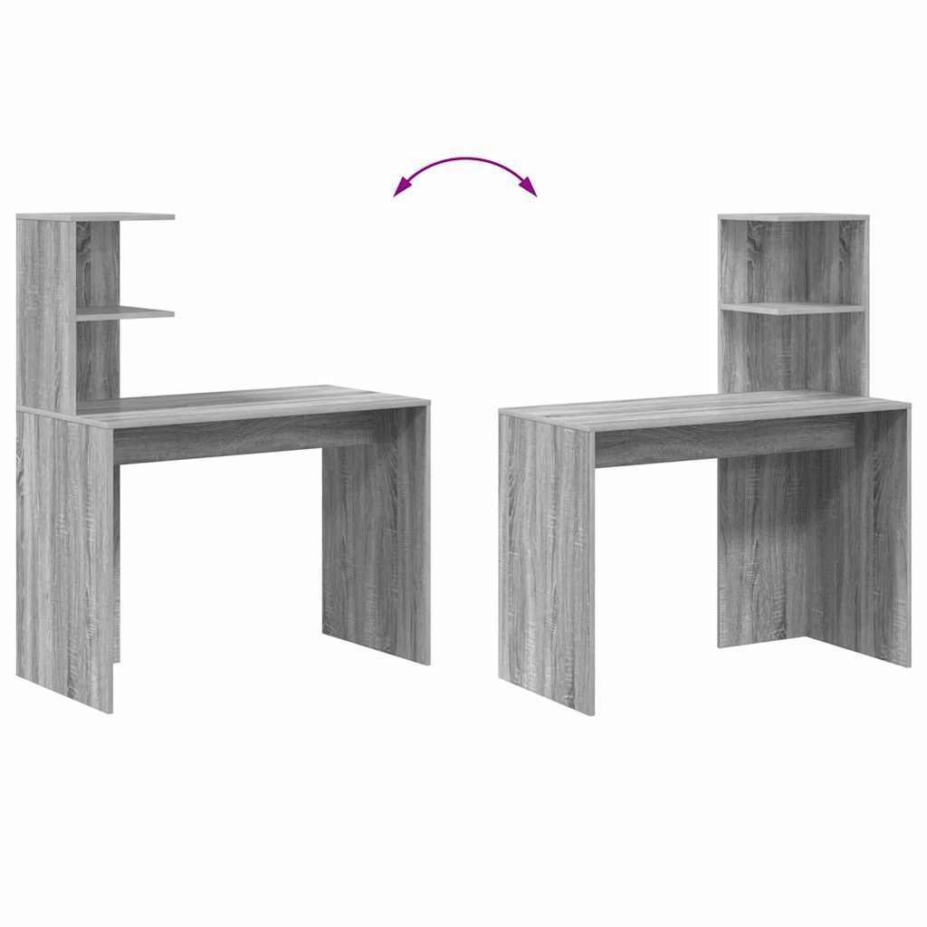 Skrivebord Grå Sonoma 102 x 50 x 124 cm Konstruert tre
