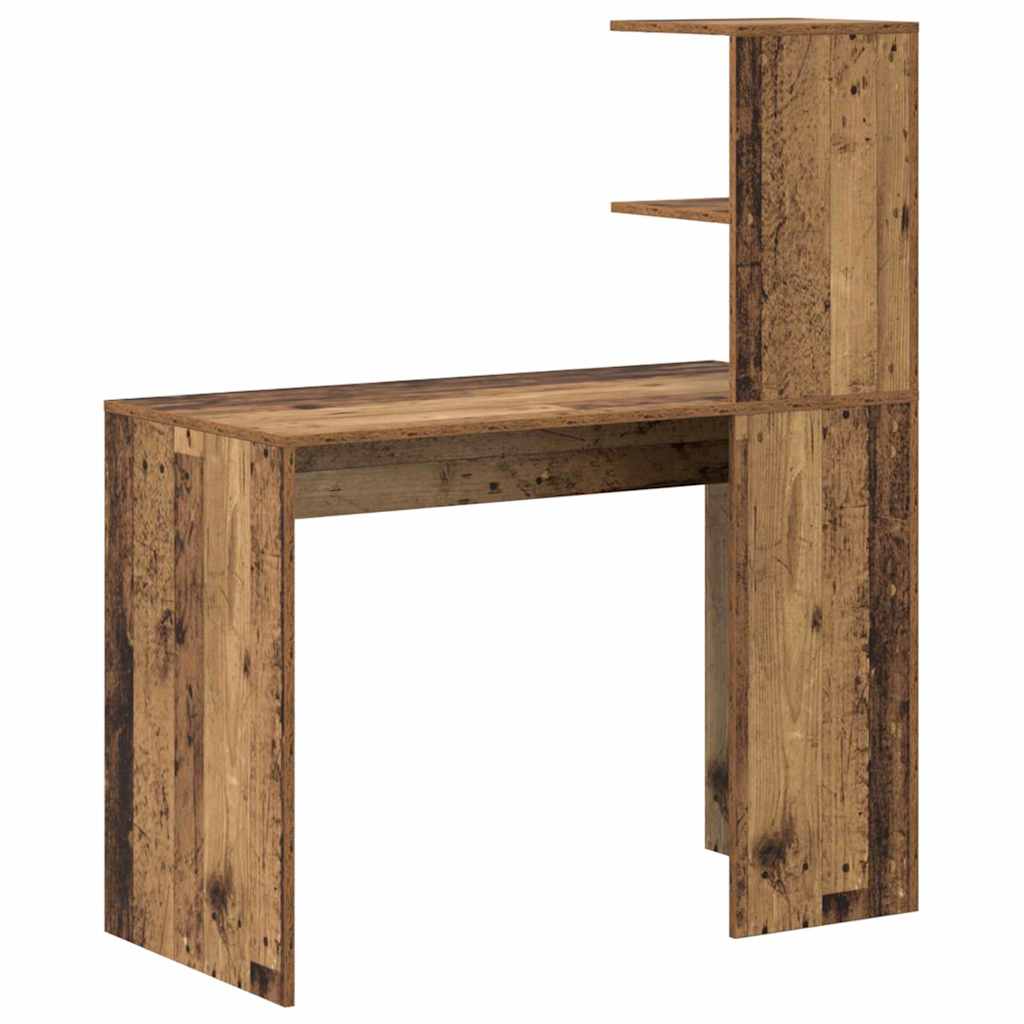 Skrivebord med hylle Gamle tre 102 x 50 x 124 cm Konstruert tre