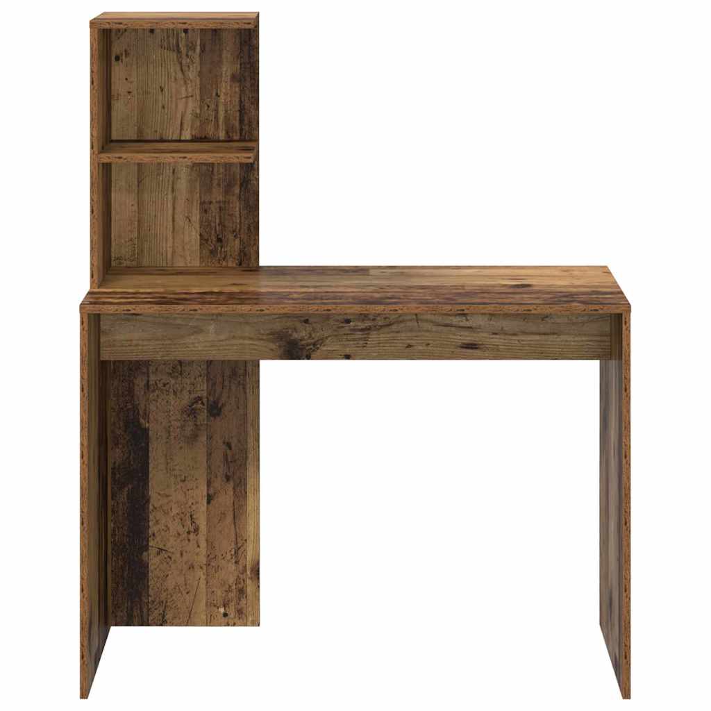 Skrivebord med hylle Gamle tre 102 x 50 x 124 cm Konstruert tre
