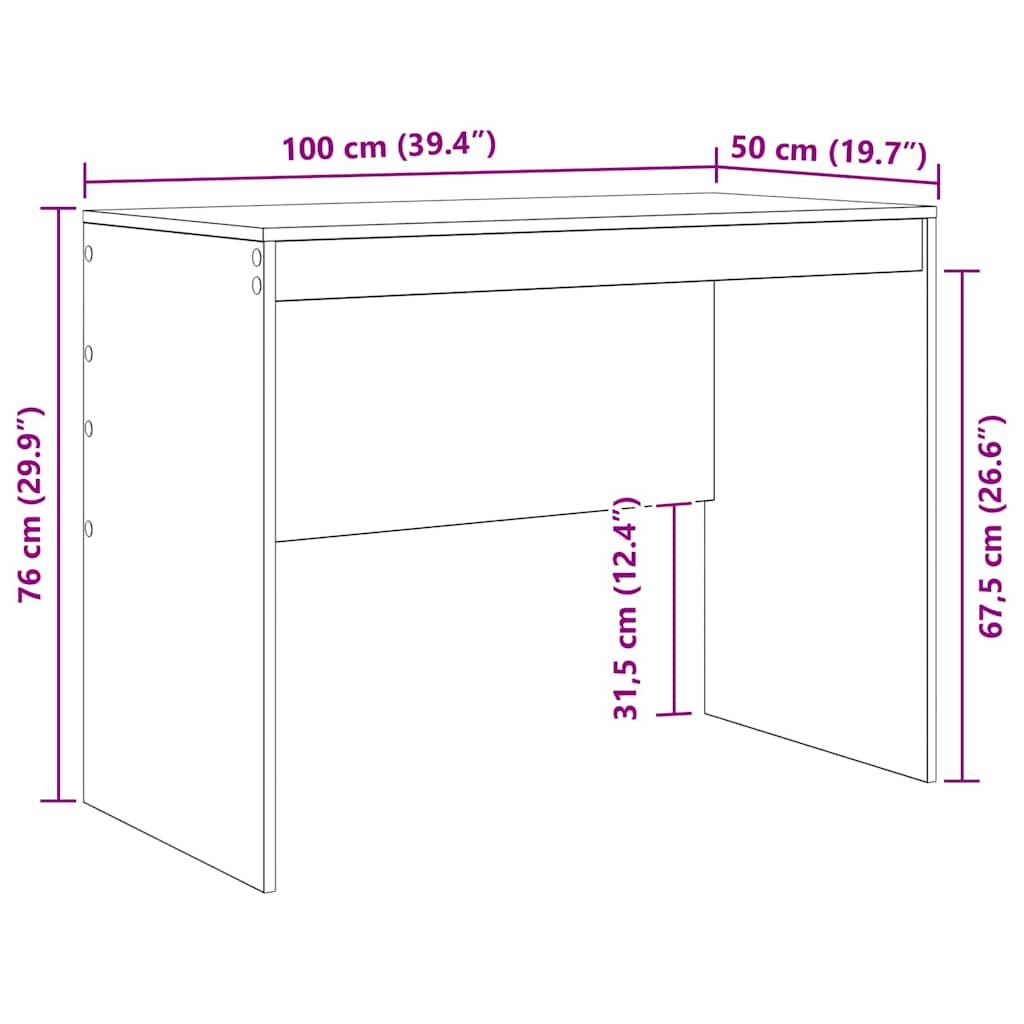 Skrivebord Gammelt tre 100 x 50 x 76 cm