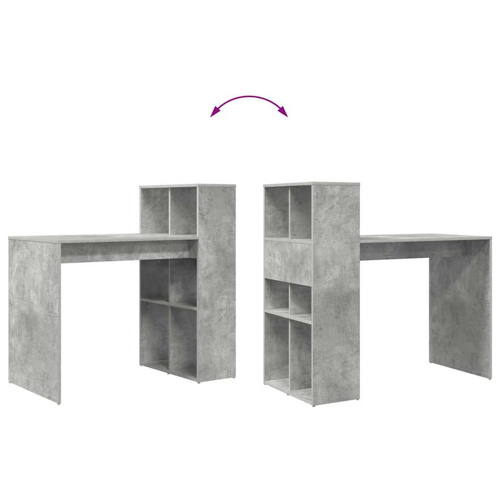 Skrivebord Betonggrå 108 x 55 x 103.5 cm Konstruert tre