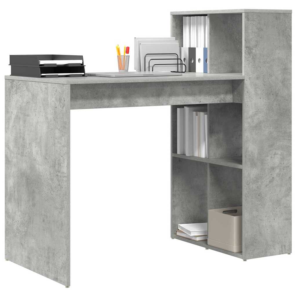Skrivebord Betonggrå 108 x 55 x 103.5 cm Konstruert tre