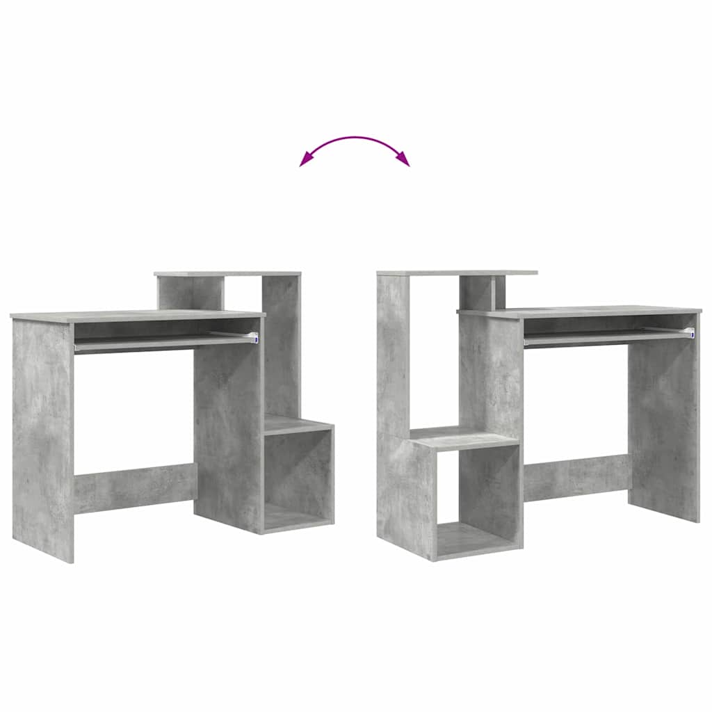 Skrivebord Betonggrå 106 x 41 x 88.5 cm Konstruert tre
