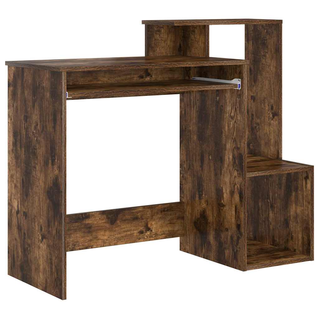 Skrivebord med skuff Røkt eik 106 x 41 x 88.5 cm Konstruert tre