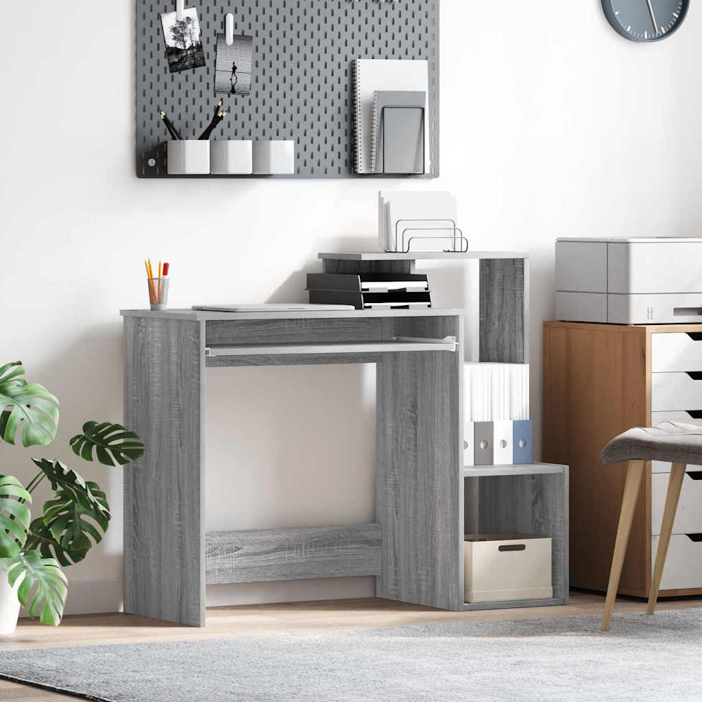 Skrivebord Grå Sonoma 106 x 41 x 88.5 cm Konstruert tre