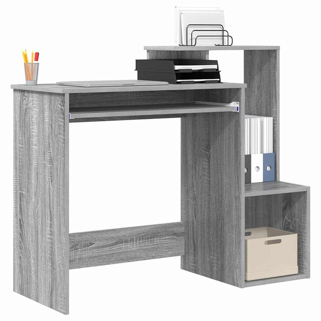 Skrivebord Grå Sonoma 106 x 41 x 88.5 cm Konstruert tre