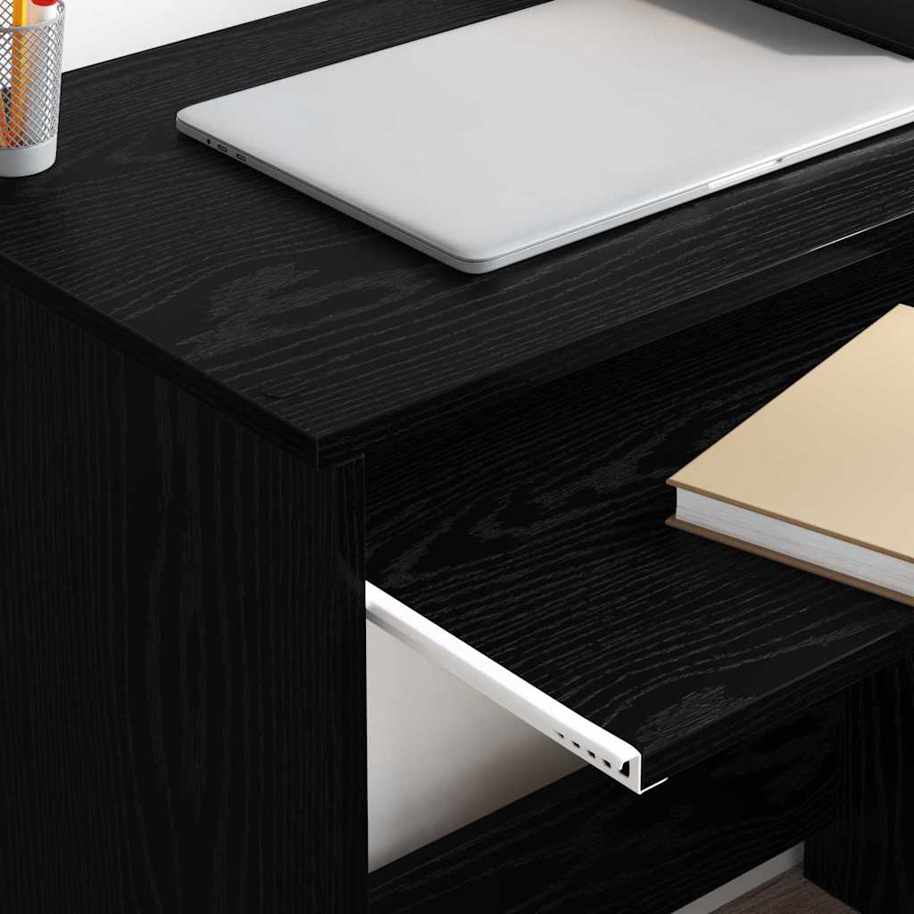 Skrivebord Svart Eik 120,5 x 44 x 88,5 cm Konstruert tre